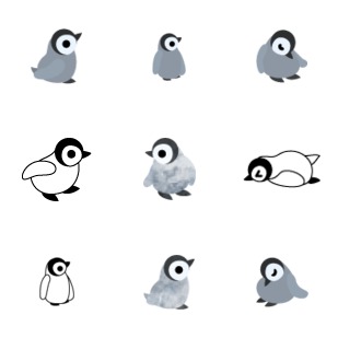 Penguin Babies icon sets preview