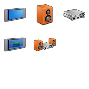 Home Cinema icon sets preview