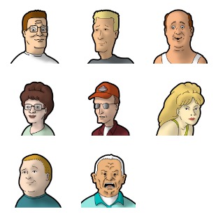 King of The Hill icon sets preview