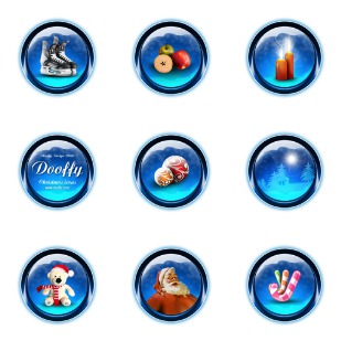 Christmas icon sets preview