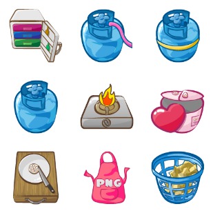 Kitchen icon sets preview