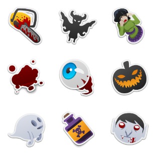 Spooky Stickers icon sets preview