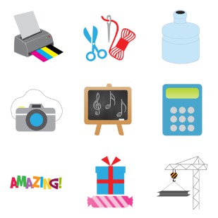 Flat Service Categories icon sets preview