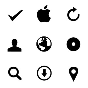 Glyph set icon sets preview