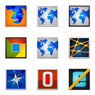 Square Browser icon sets preview