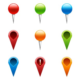 GPS Map icon sets preview