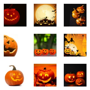 Halloween pumpkins icon sets preview