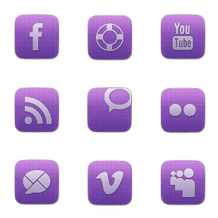 Vibrant Sophisticated Social Media Set icon sets preview