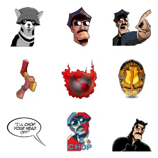 Axe Cop icon sets preview