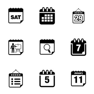 calendar icon sets preview