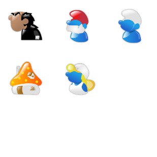 Smurf icon sets preview