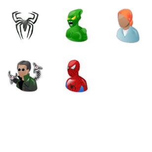 Spiderman icon sets preview