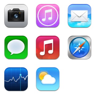 iOS7 Redesign Concept icon sets preview