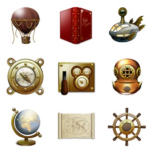 Jules Verne icon sets preview