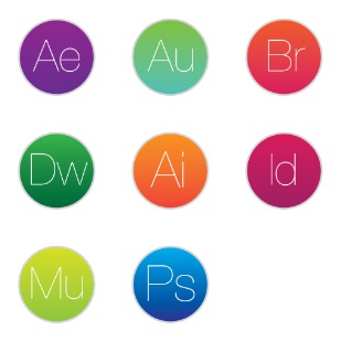 Adobe CC Style 2 icon sets preview