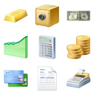 Finance icon sets preview