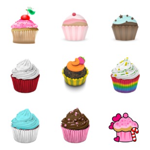 CupCakes icon sets preview