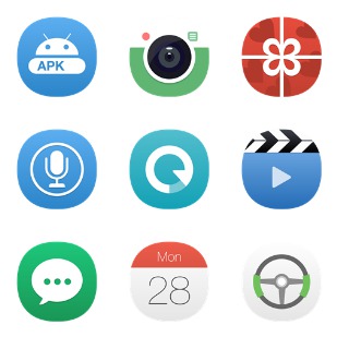 IOS8 cirtangle concept icon sets preview