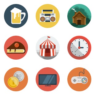 Flat icon sets preview