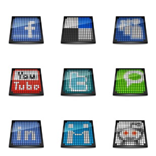 OLED Social icon sets preview