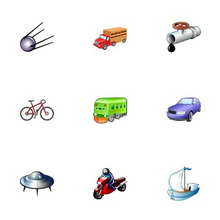 Transport icon sets preview