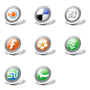 Webdev Social Bookmark icon sets preview