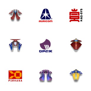 Wipeout 2097 Team Craft icon sets preview