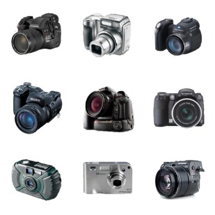 Digital cameras icon sets preview