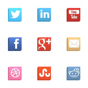 Isometric Social Media icon sets preview