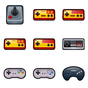 Gaming icon sets preview