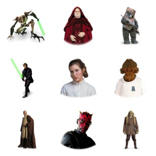 star wars characters icon sets preview