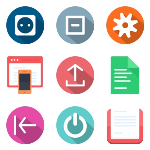 Flat icon sets preview