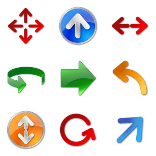 Vista Style Arrow icon sets preview