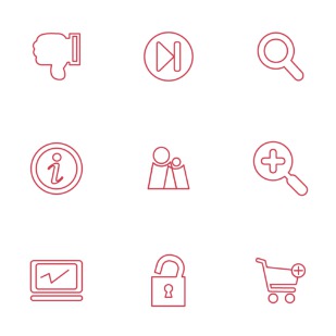 Outline Slim icon sets preview