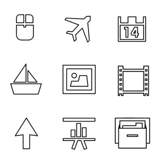 universal 01 pack icon sets preview