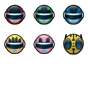 Bioman Avatar icon sets preview