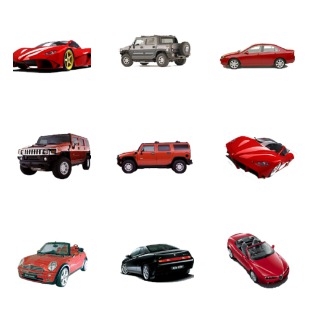 Cars icon sets preview