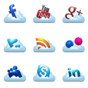 Cloud Social icon sets preview