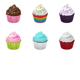 Cupcakes icon sets preview