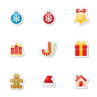 Xmas Stickers icon sets preview