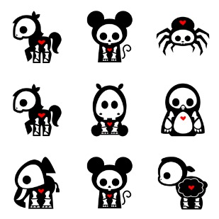 Skelanimals 2 icon sets preview