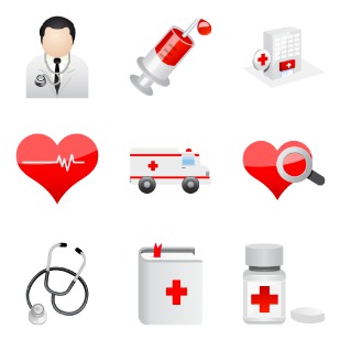 Medical Vista icon sets preview