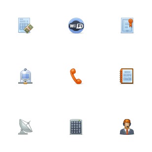 Comfi Telecom icon sets preview