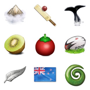 New Zealand icon sets preview