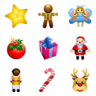 Christmas Dolls icon sets preview