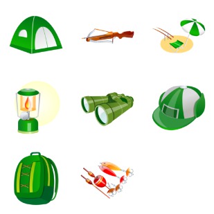 Fishing Equipment icon sets preview