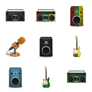 Music icon sets preview