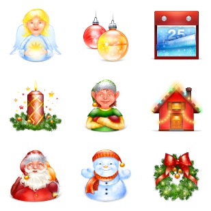 Xmas New Year 2011 icon sets preview