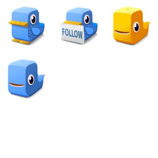 Twitter Block icon sets preview