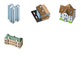 3D House icon sets preview